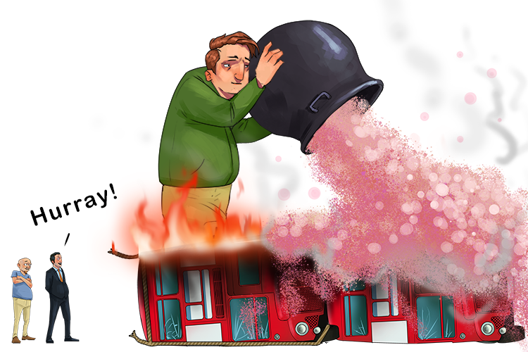 Then a giant came along and threw a cauldron of bubbles and foam over it