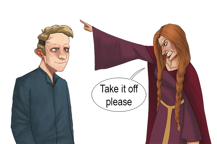 Imagine wearing a false face, a mask, and Lady Macbeth is trying to persuade you to remove it.