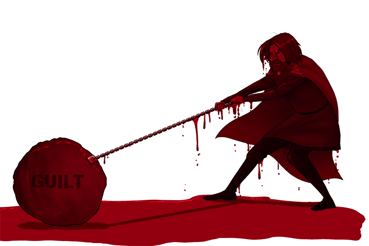 This quotation can be remembered with the single picture of "I am in blood".