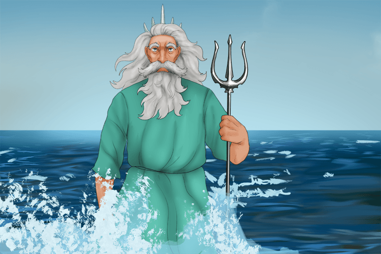 This quotation can be remembered with the single picture of King Neptune.