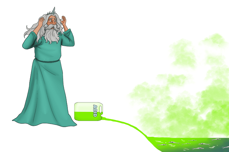 He cleaned the blood up but he left the local area in a disaster. What he did with all the chemicals couldn't be undone.