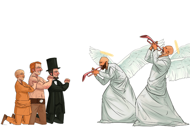 To the angels with trumpet tongues