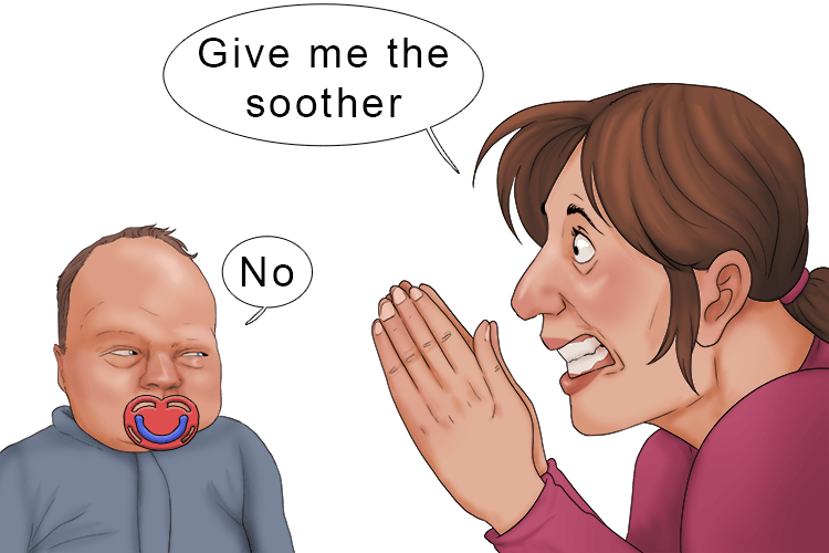 Imagine persuading the baby to give you the baby smoother.