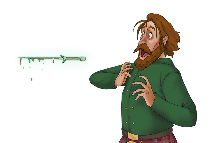 This is the classic scene with the classic link word. Is this a dagger I see? No, you are hallucinating daggers.