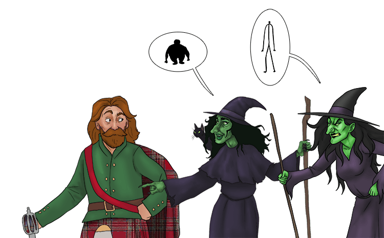 I predict you will be less height and greater weight, says the first witch. The next says I predict you will be more height and less weight.