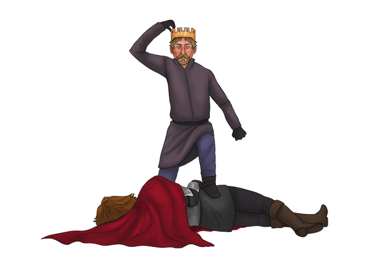 9. Malcolm come in and stands over the dead king, taking his crown (MALCOLM KING).