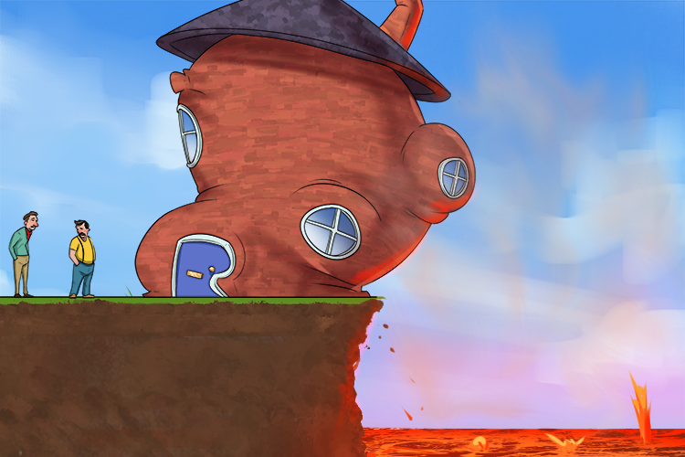 But it is falling into the searing volcanic pit