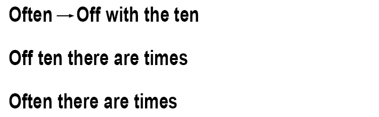 And to remember this: