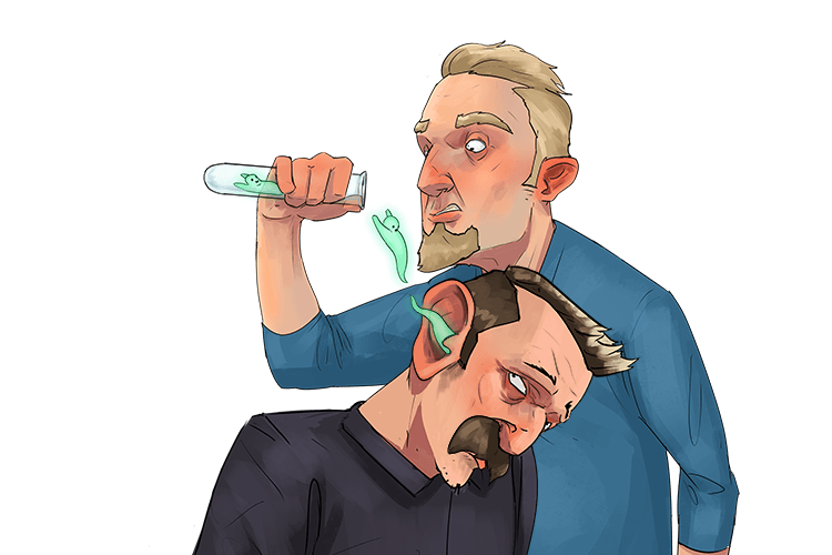 Pour my spirits into your ear