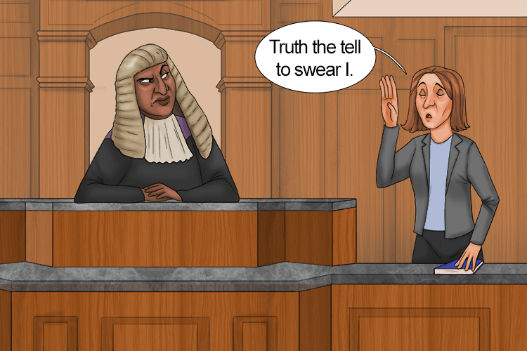 I quoted an oath (quoth) in court but I said it backwards.