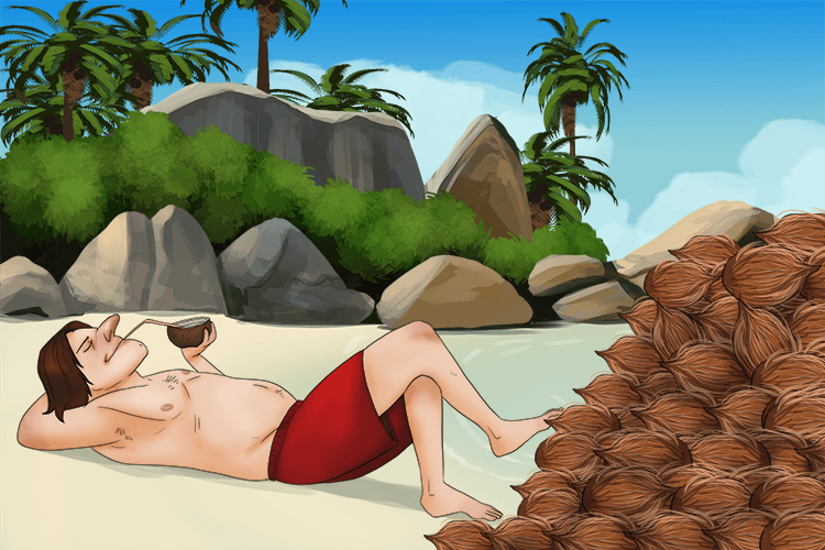 To help you remember the spelling of Seyton think of Satan's little helper getting a holiday in the Seychelles next to a ton (Seyton) of coconuts.