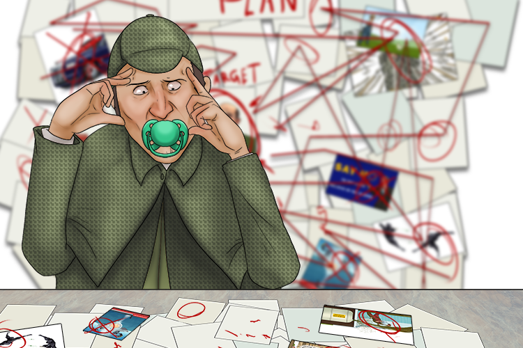 Sherlock Holmes sucked on a soother (sooth) while he looked for the truth.