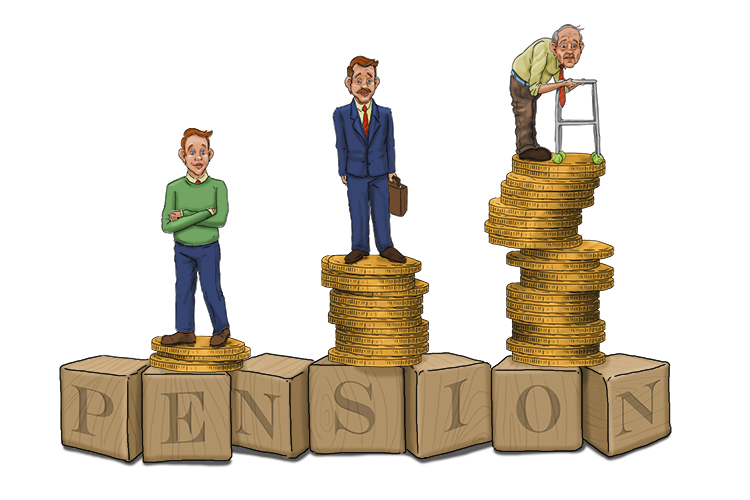 It's advantageous in adulthood to have a pension when you reach the age of retirement. 