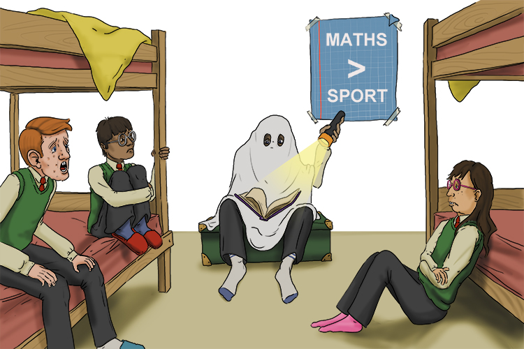 In the dormitories, the dorky students read ghost stories. 