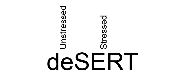 desert is stressed and unstressed