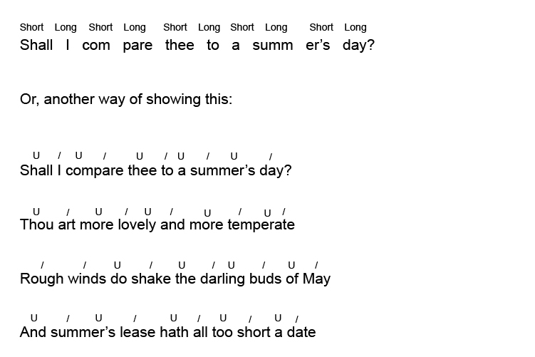 shakespearean sonnet in iambic pentameter