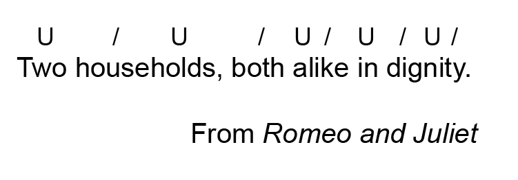 Iambic pentameter example 3 from romeo and juliet