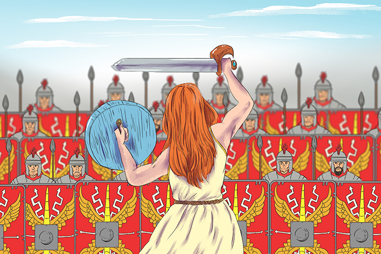 The Roman Legion (legion) consisted of a vast number of soldiers. She didn't stand a chance.