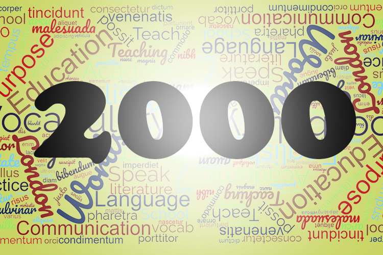 You can achieve this by learning TWO THOUSAND new words.