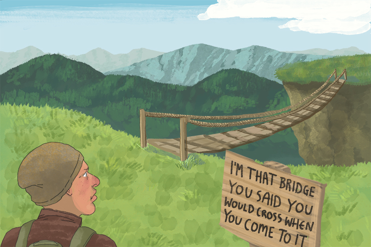 A bridge (abridge) shortens your walk.