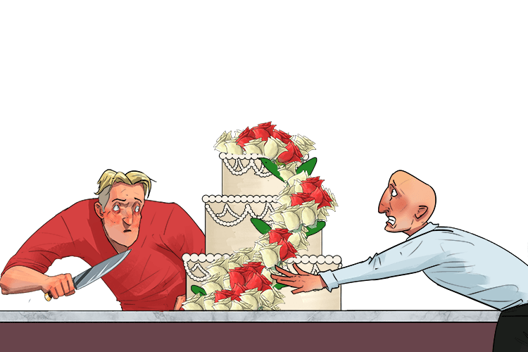 He said these cakes aren't for eating (aesthete). He's someone that loves and appreciates works of art and beautiful things