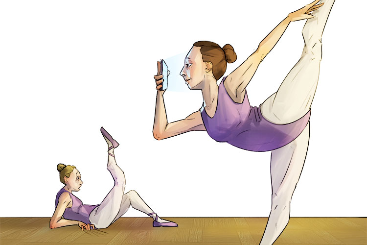Being lithe (blithe) meant she could do all the ballet moves better than the rest, but she showed a lack of interest by studying her phone during the lessons, and just smiled when one girl broke her leg