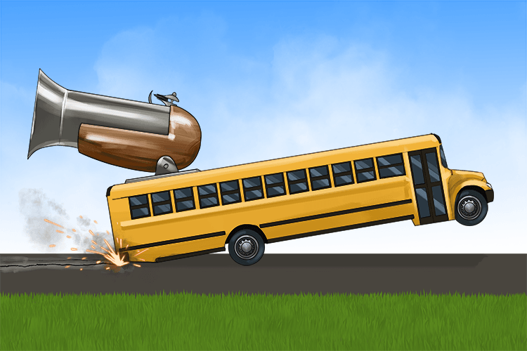 It was a blunder to arm the school bus (blunderbuss) with short, large-barrelled guns