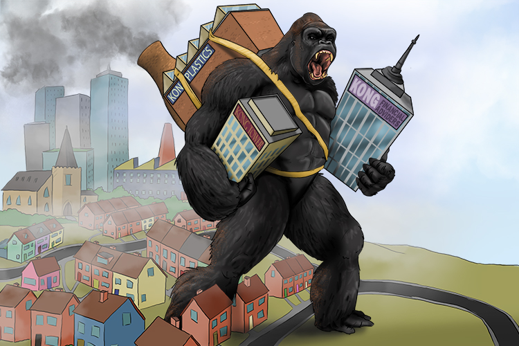 Kong longed for a mate (conglomerate) to help carry all the different parts of companies he owned since becoming famous.
