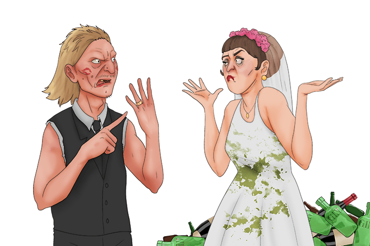 She disputed that she had made a vow (disavow) to marry. She had been drunk all night and denied any responsibility or knowledge about it.