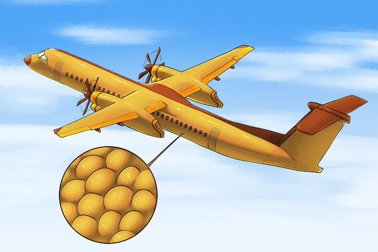 The aeroplane was made of satsumas (ersatz) to save money, but it was an inferior substitute for aluminium.