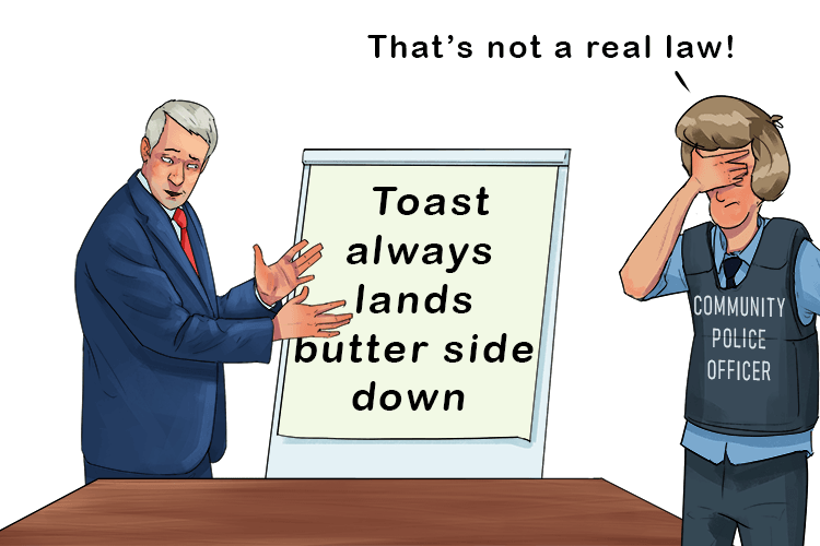 The folk around here thought it was a law (folklore), but it was just a belief or passed on story from old