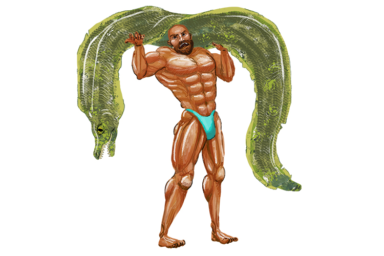 He-man could lift a giant eel (il).