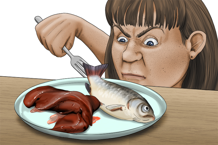 Liver and fish for dinner every day had become so boring – it made her unhappy and bad-tempered.
