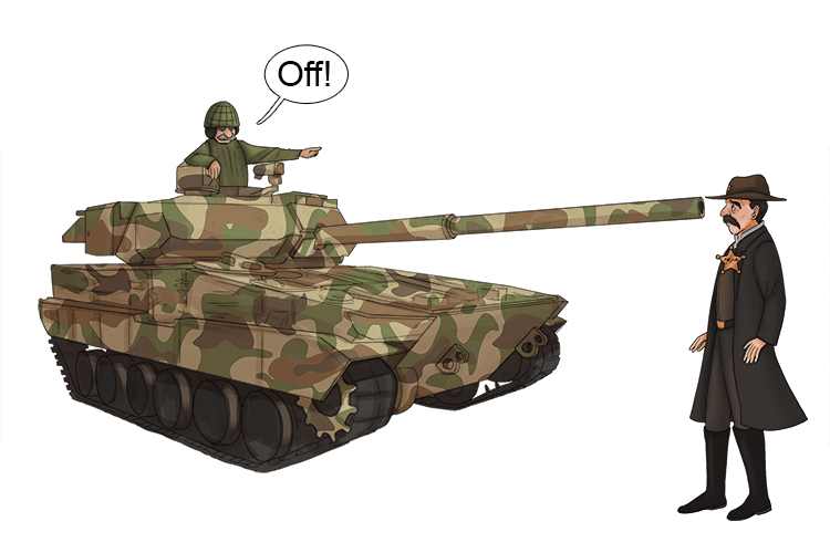 The marshal was the law (martial law) of the town, until the military took control.