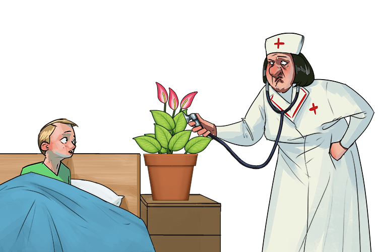 It was in the nurse's nature (nurture) to take care of the young children, she even looked after the plants that were beside their bed