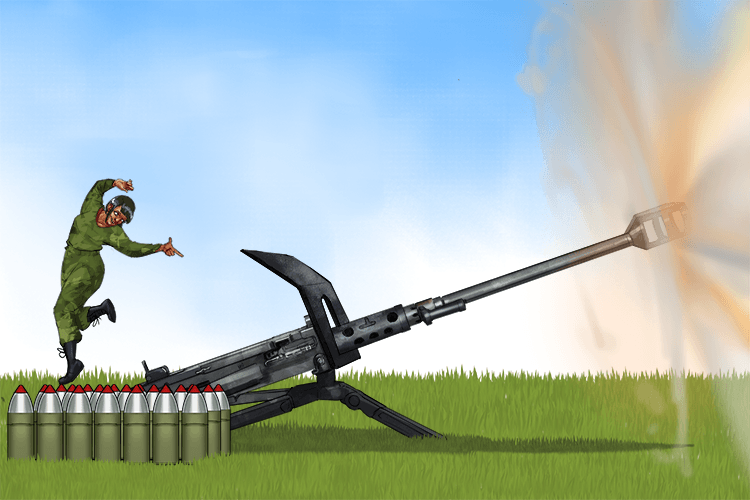 It was no ordinary dance (ordnance); they did it on top of the ammunitions stores while the mounted guns were going off