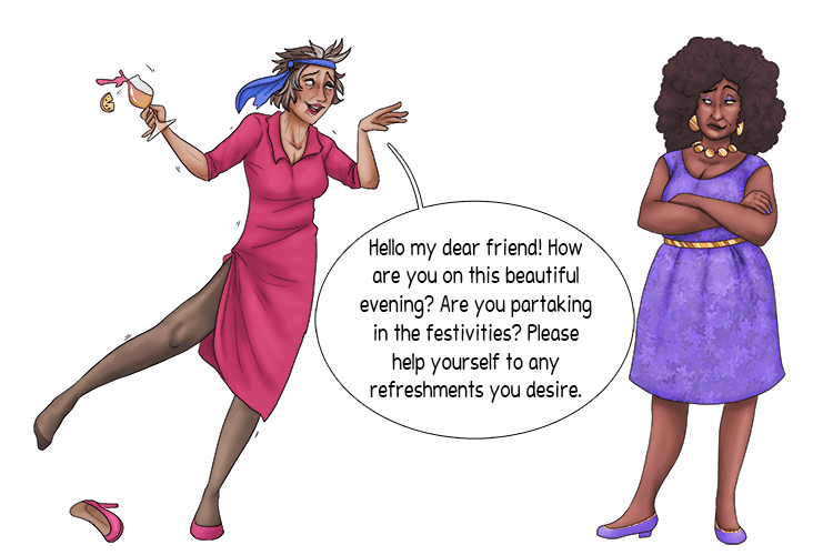 She looked drunk but when she spoke her speech was perfectly lucid, (pellucid) and extremely clear.