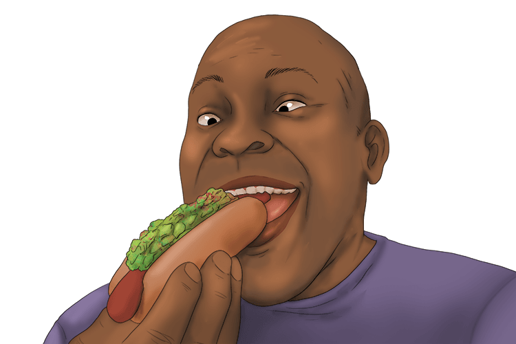 The relish (relish) on the food was enjoyed greatly.