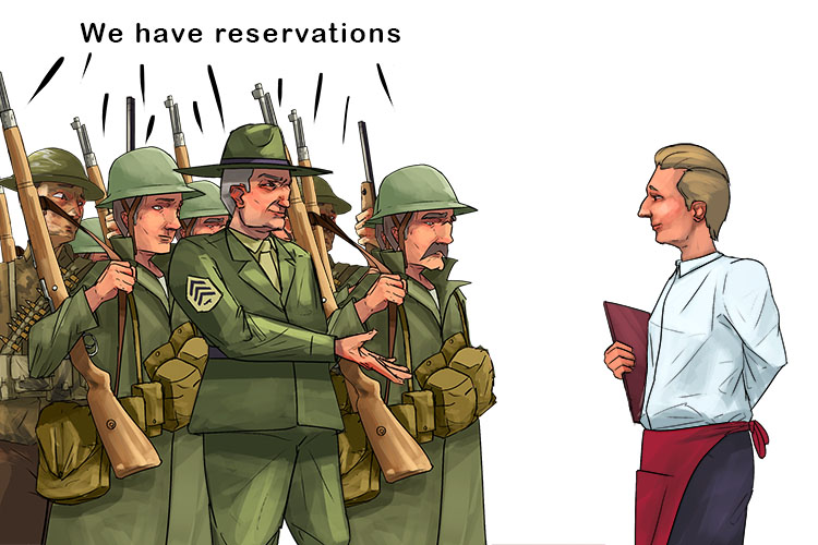 The reservation list (reservist) is full of members of the military forces