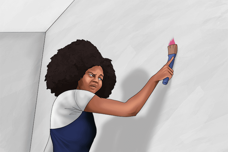 Spread this tint (stint) on the walls as a sample. She can me a tiny bit to try. It seemed inadequate and would take a very short period of time to spread on the wall.