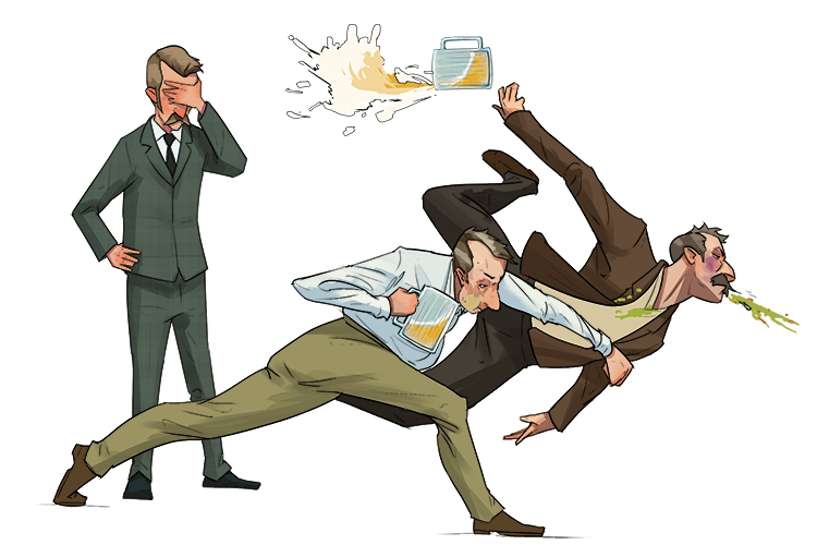 It was stupid to fight (stupefy), but the alcohol had made them unable to think properly