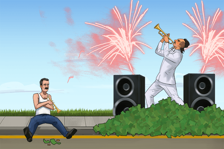 You'll earn (yearn) more if you have a strong desire to succeed