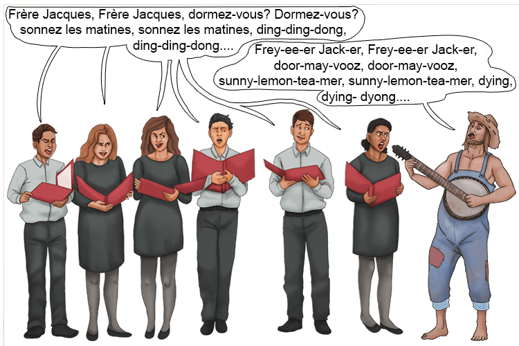 His accent wasn't accurate enough for the song (accent).