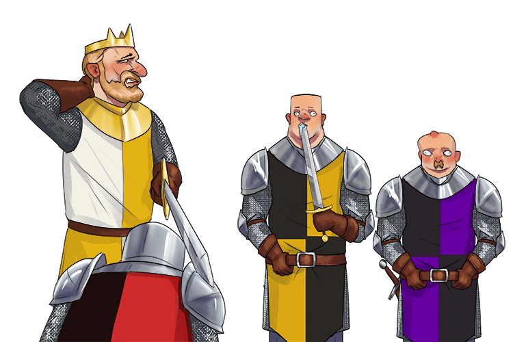 You alone will be made a knight, so rise sir Lancelot (seule)