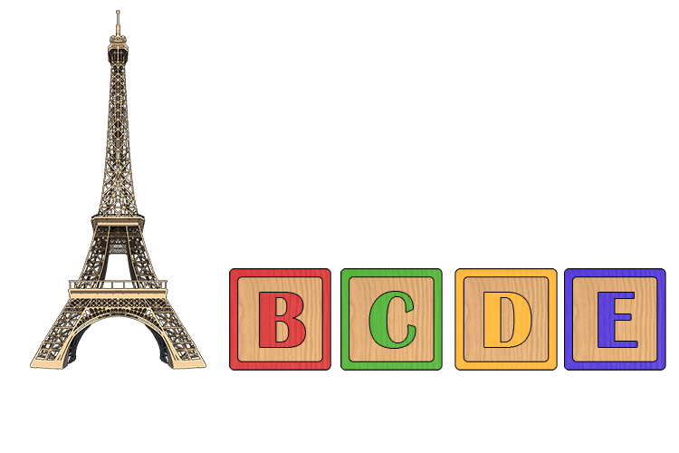 The Eiffel Tower appeared in the alphabet