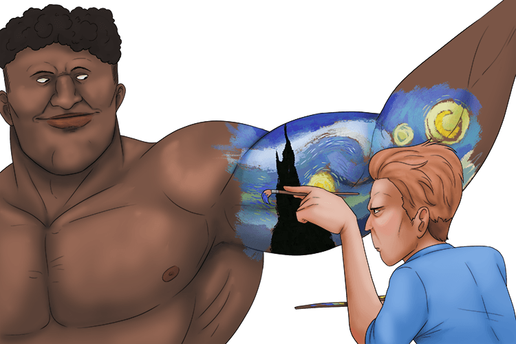 For my art project, I painted an arm (art).