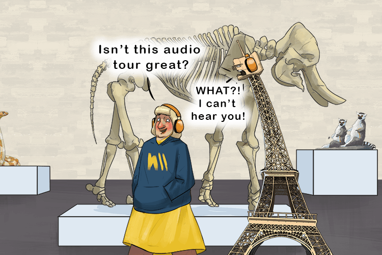 I went on an audio tour with the Eiffel Tower