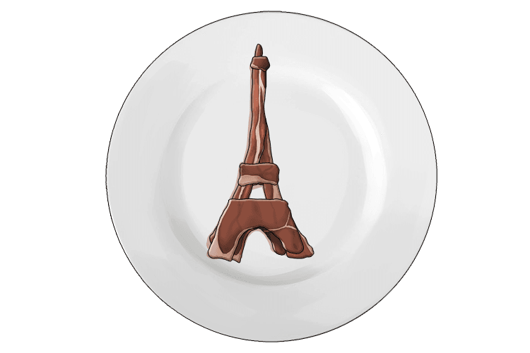 I made the Eiffel Tower out of bacon.