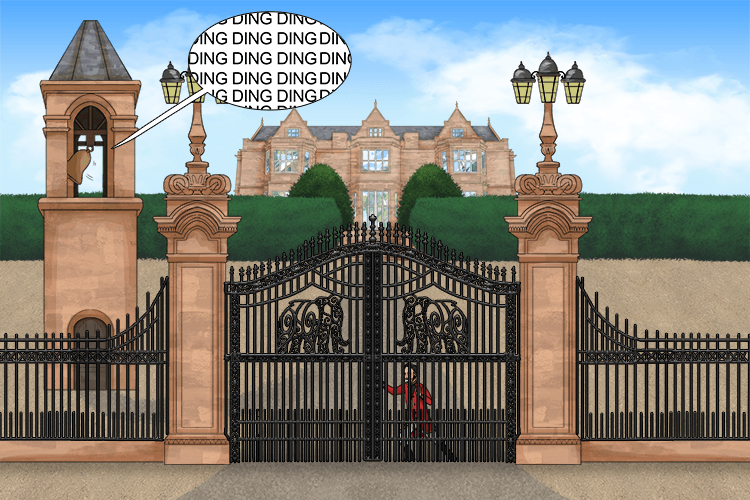 When the bell is rung. they close the posh (cloche) gates.