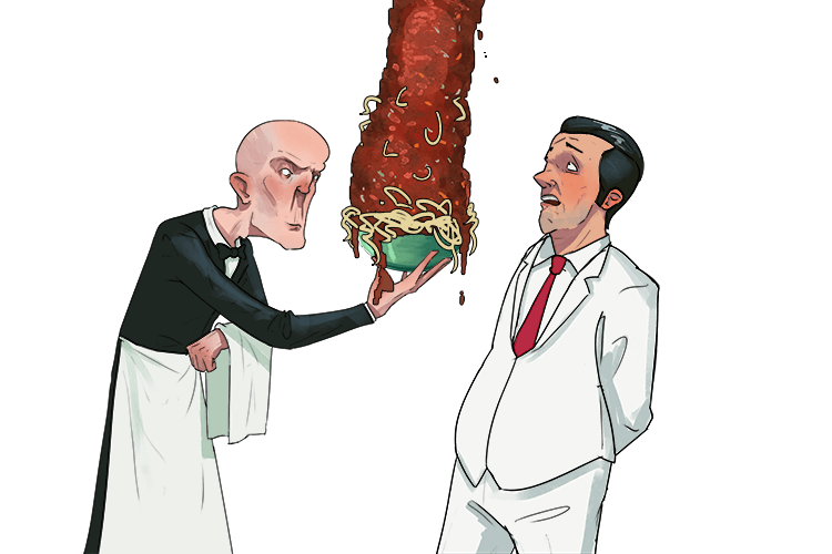 The bowl was full of bolognese (bol)